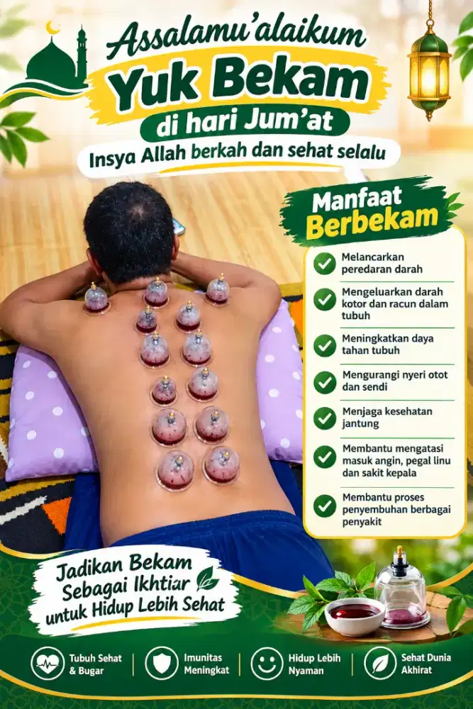 Bekam / Hijamah Panggilan Sekitar Bandar Lampung Siap datang Ke rumah
