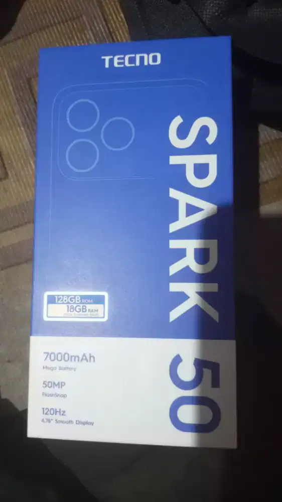 hp tecno spark 50 6/128 baru pakai 3 hari kondisi mulus & komplit