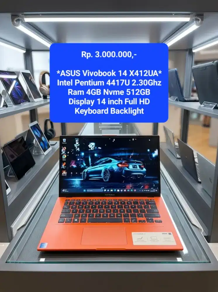 ASUS Vivobook 14 X412UA Pentium 4417U Ram 4GB Nvme 512GB Prokomputer