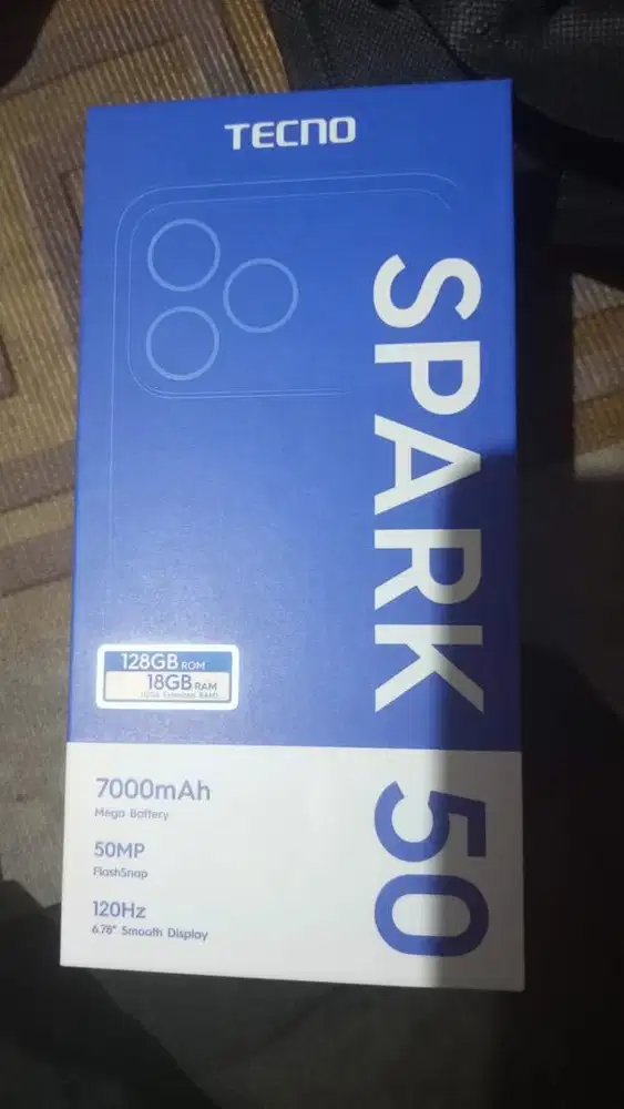 hp tecno spark 50 6/128 baru pakai 3 hari kondisi mulus & komplit