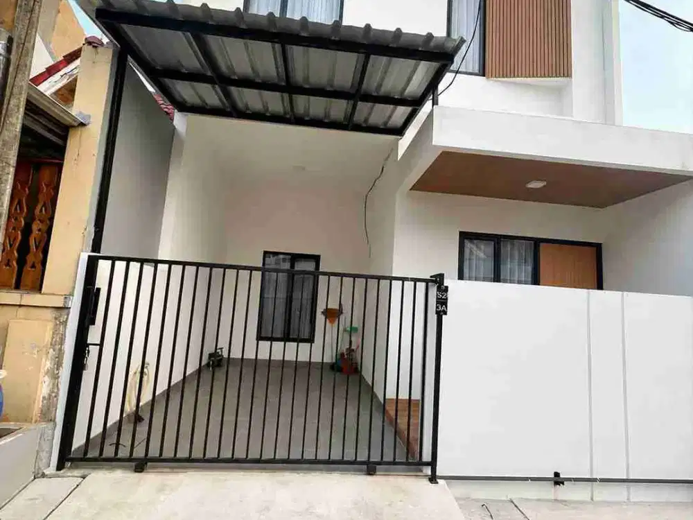 rumah modern semi furnish taman harapan baru bekasi