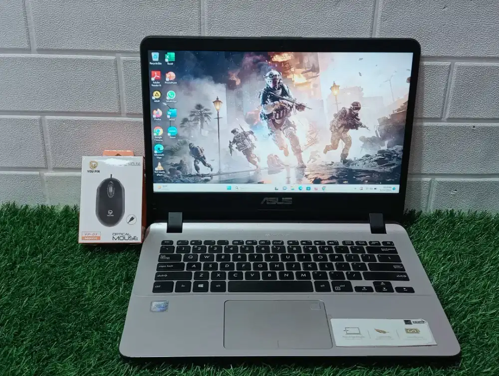 Laptop pelajar Asus Vivobook 14 X407UAR core i3 gen 7 ram 4gb/128gb