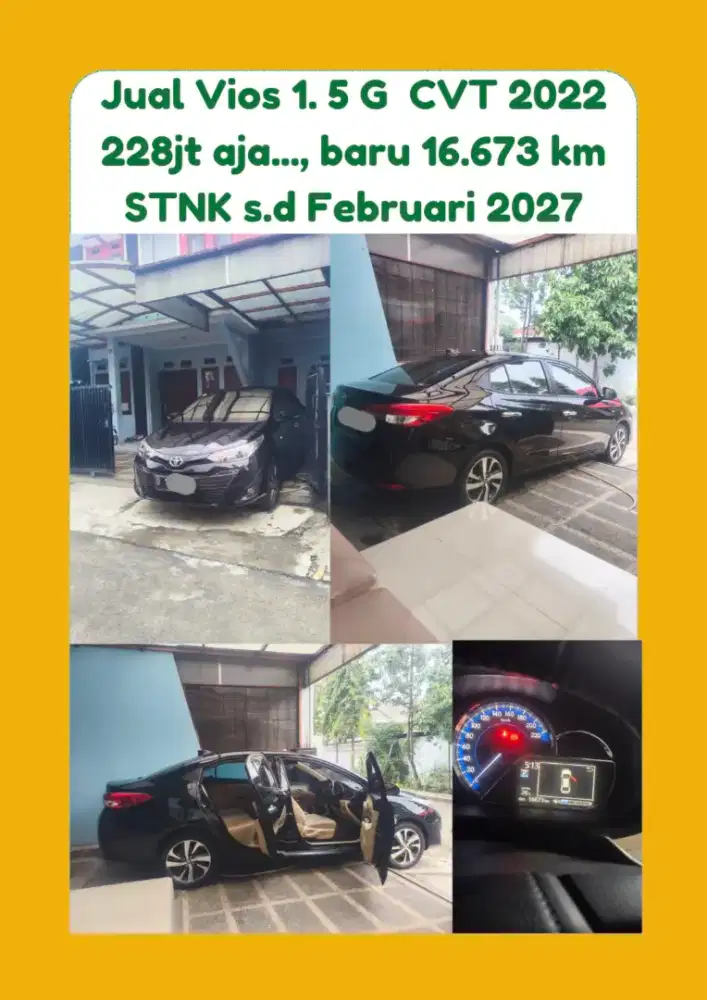 Jual Vios Km 16.600 an