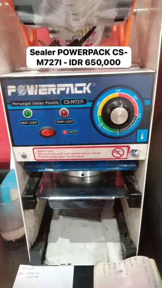 Dijual Sealer Cup merek : Getra, Powerpack dan Ton