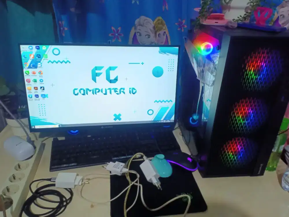 DI JUAL PC GAMING CORE 17 RAM 16 GB SSD COMPLETE SIAP GAME BERAT
