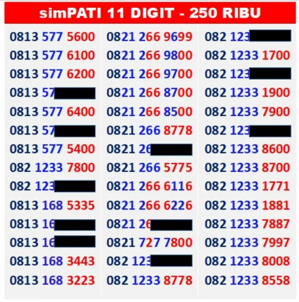 Simpati 11 digit