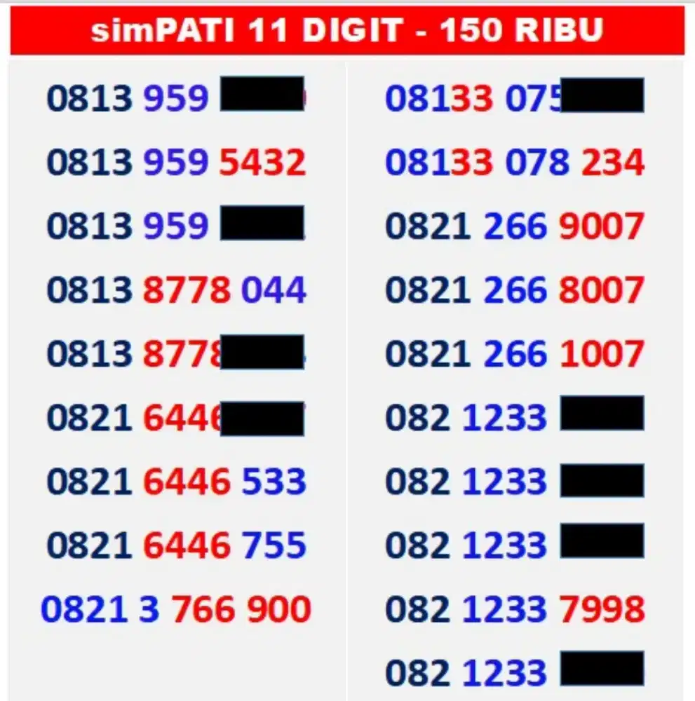 Simpati 11 digit