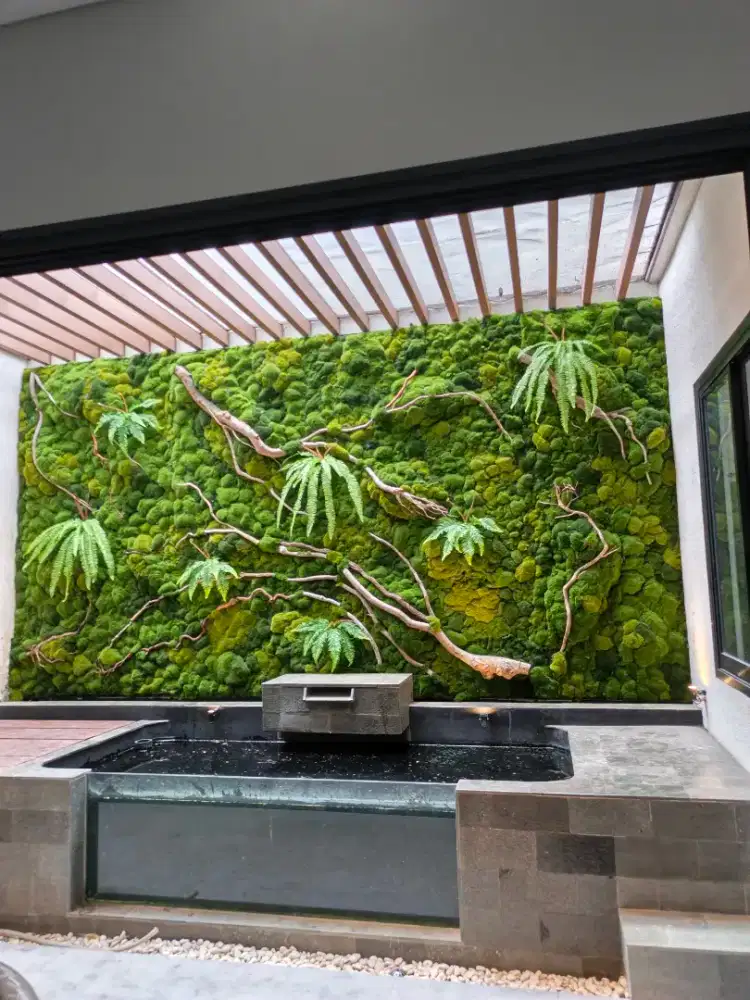 Taman Moss wall artificial sintetis