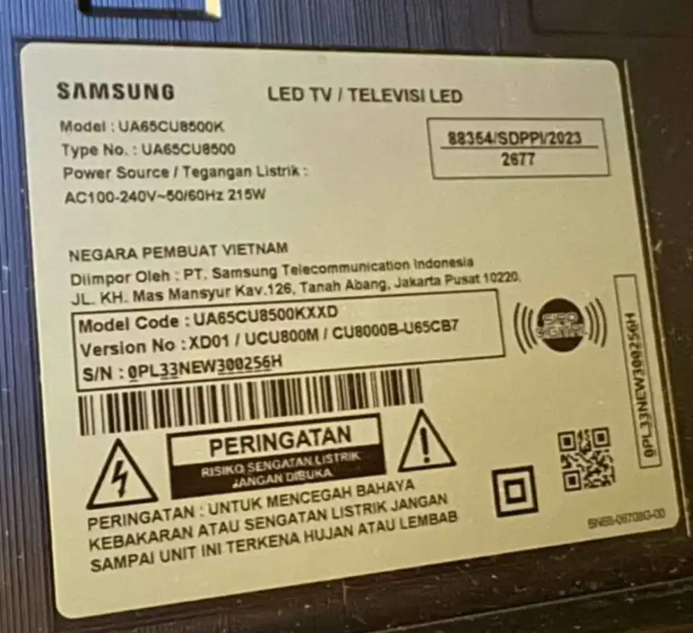 Smart tv samsung 65inch
