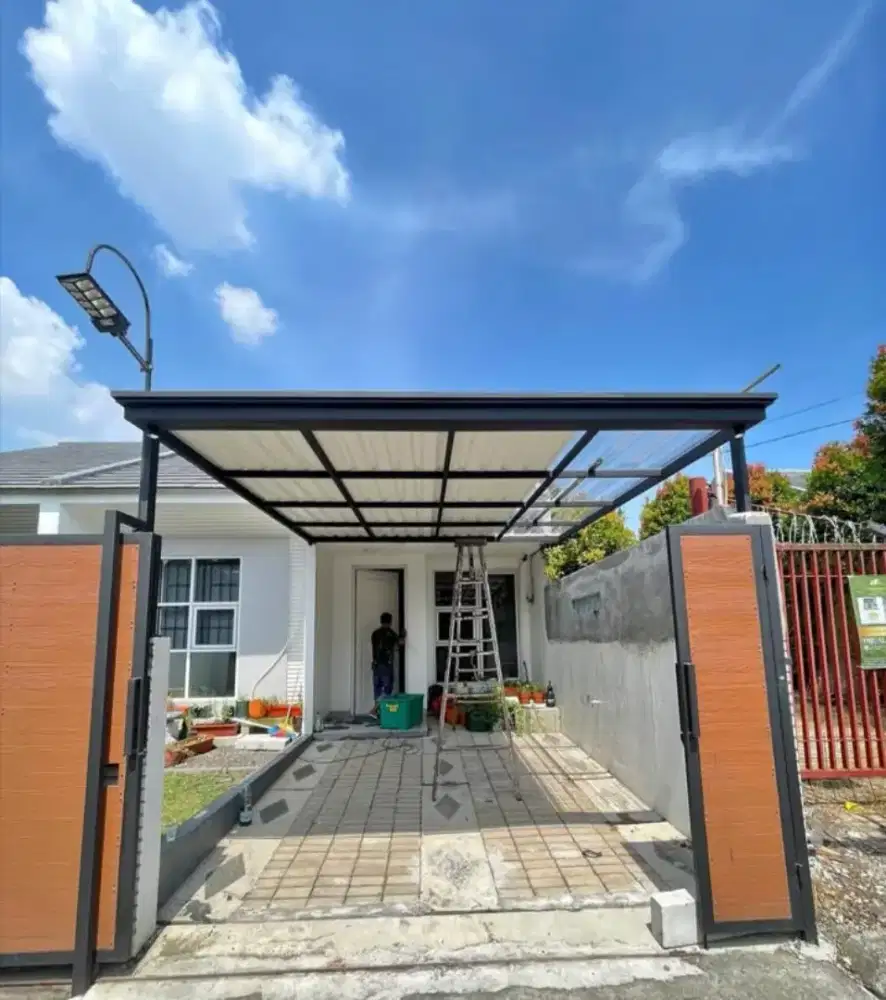 Pemasangan atap alderon rs
