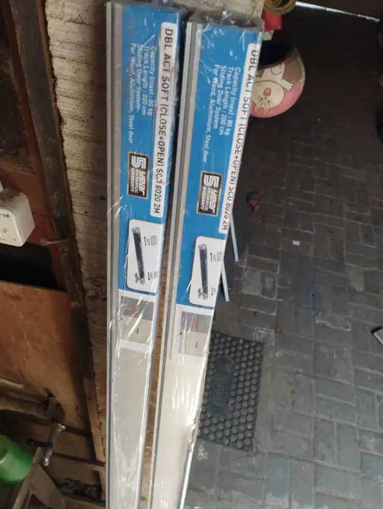 DEKKSON Sliding Rail Rel Pintu Geser Soft Closing 80KG DBL ACT SOFT