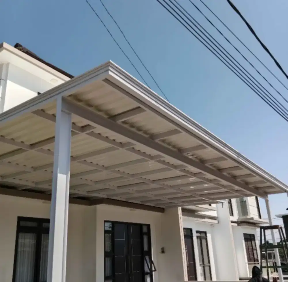 Pemasangan atap alderon rs