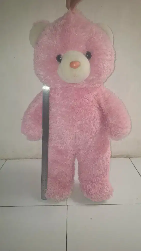 DIJUAL CEPAT BONEKA TEDDY BEAR 70CM PINK BAGUS LEMBUT HALUS NO MINUS