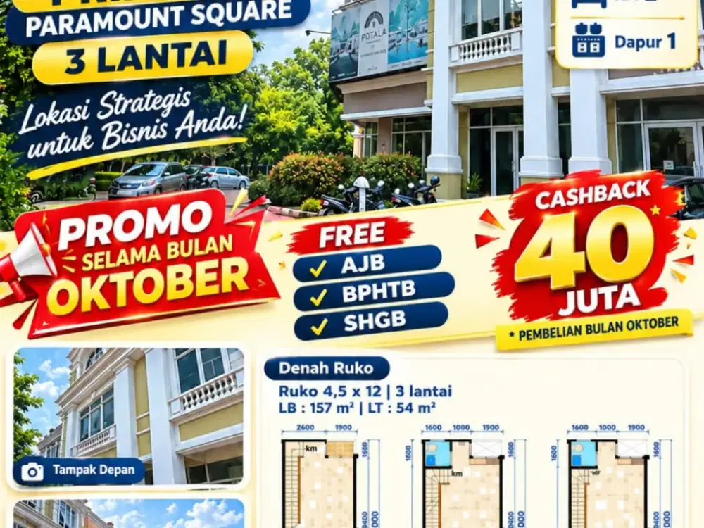 Ruko Primary 3 Lantai Paramount Square Semarang