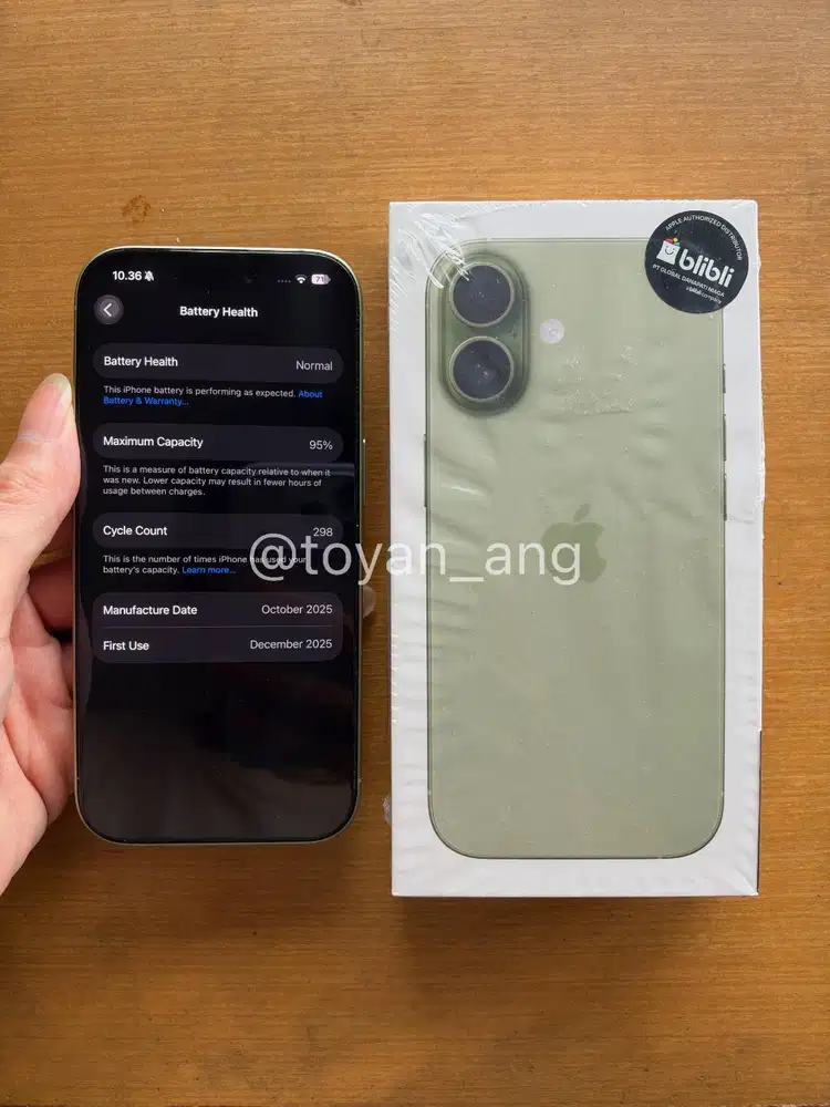 Apple iPhone 17 256 GB Garansi Resmi On Like New - Sage