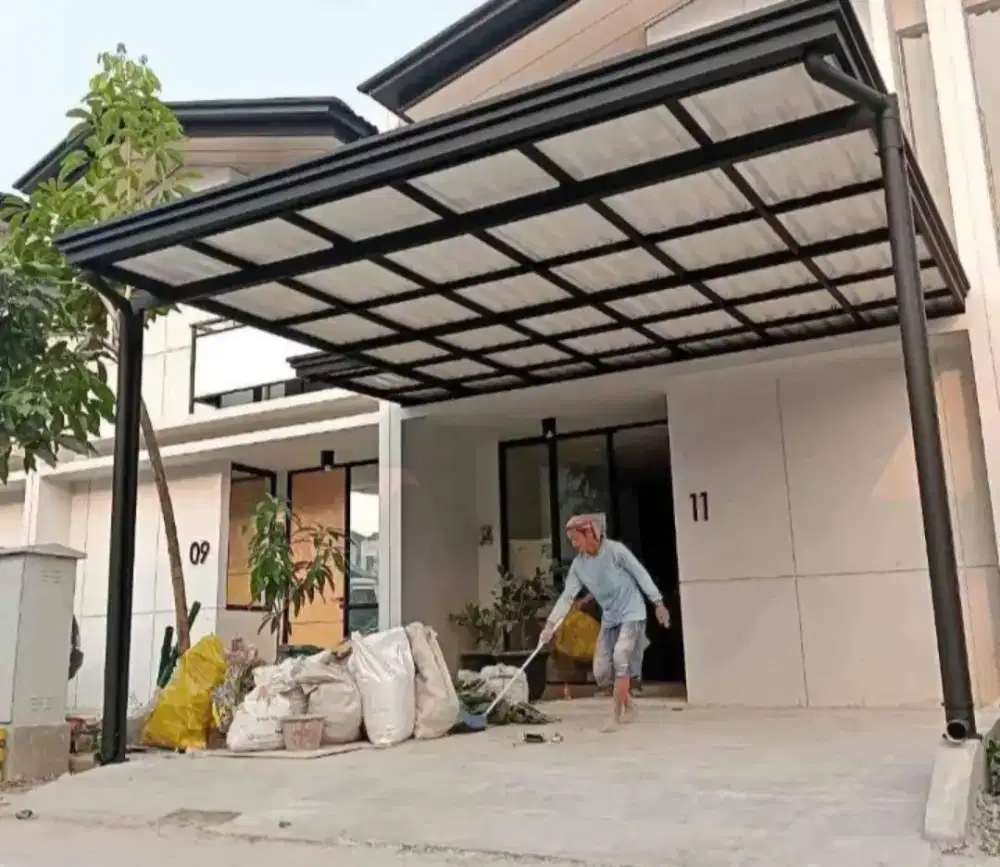 Pemasangan atap alderon dobel layer