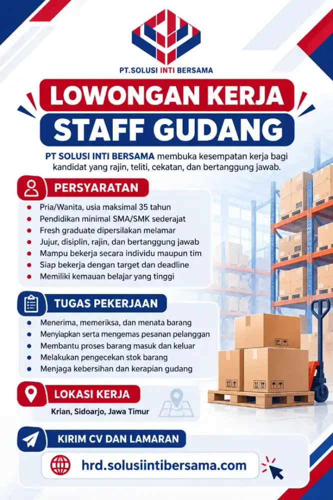 Lowongan staff logistics
