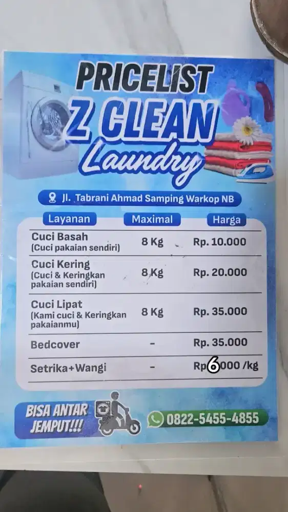di cari karyawan laundry