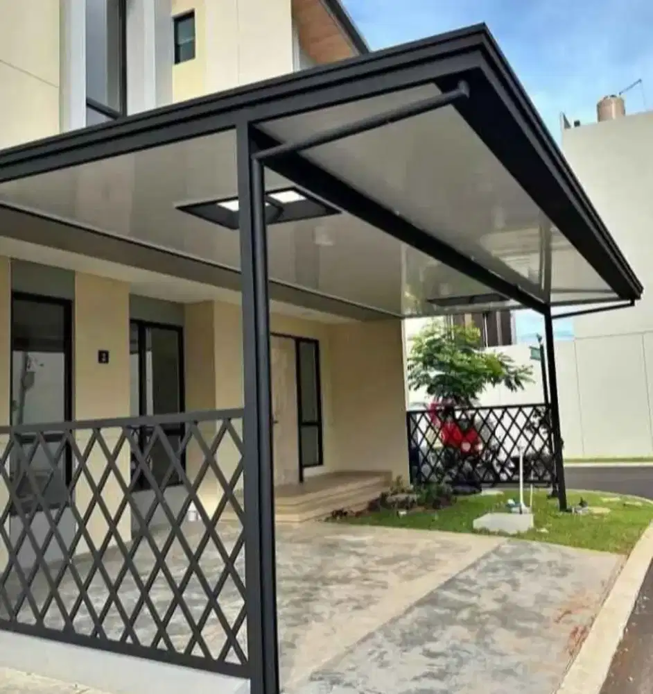 Pemasangan atap alderon rs minimalis