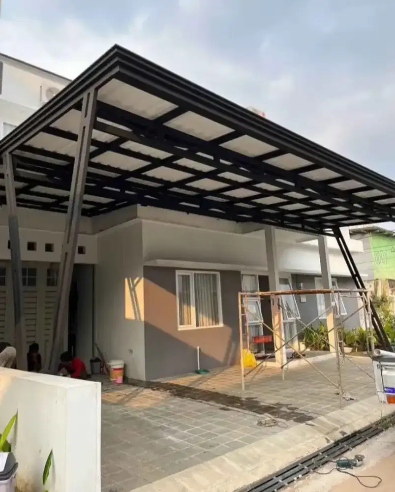 Pemasangan atap alderon dobel layer