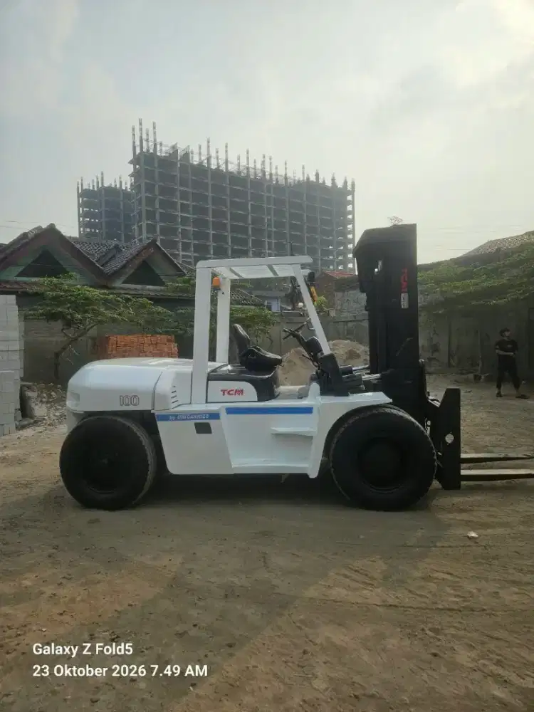 Forklift TCM 10 Ton,3 Meter,Matic,Isuzu 6BG1,Ban Double,Tahun 2018
