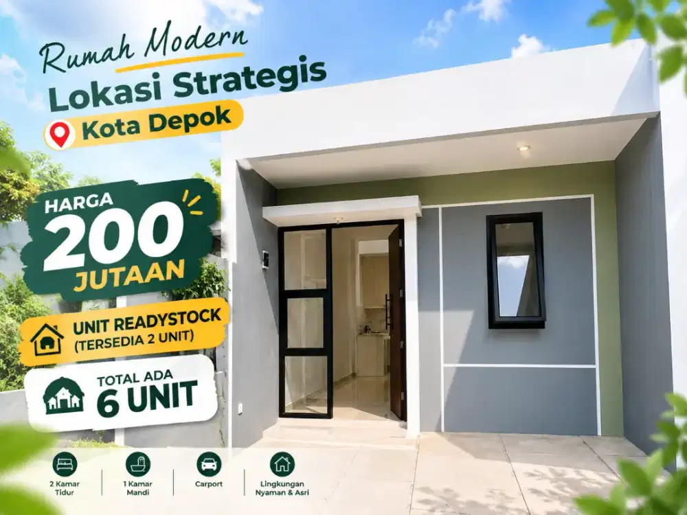 Jual Rumah Ready Stock di Pancoran Mas - Depok