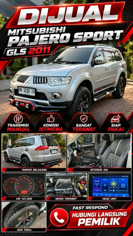 Dijual : Mitsubishi Pajero Sport GLS 2011 Manual Kondisi Istimewa