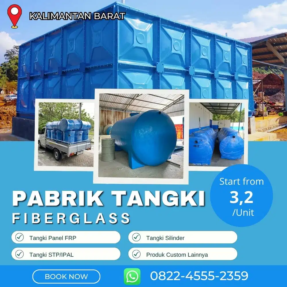 Tangki Fiberglass-Panel Tank, Roof Tank & Ground Tank Melawi