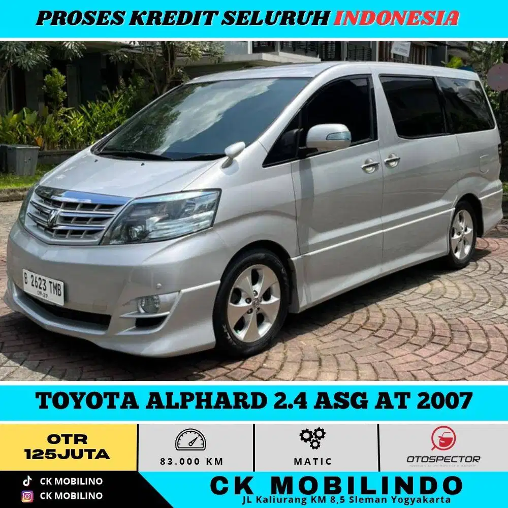 TOYOTA ALPHARD 2.4 ASG AT 2007 SILVER PEMAKAIAN 2008 KM RENDAH