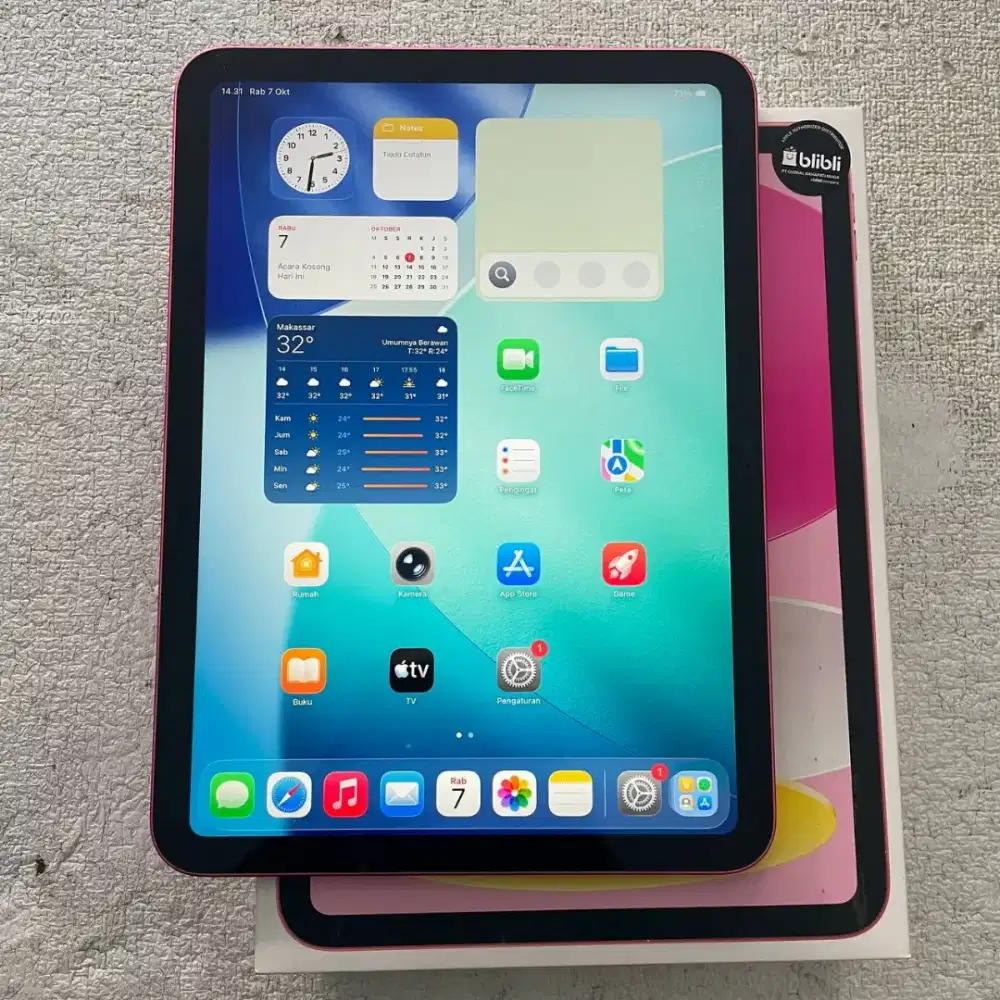 iPad (A16) Wi-Fi iBox PA/A Warna Pink 128GB