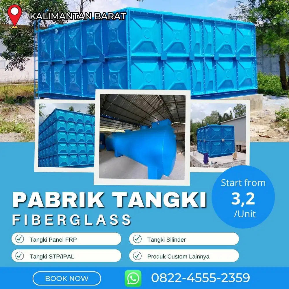 Tangki Fiberglass-Panel Tank, Roof Tank & Ground Tank Sambas