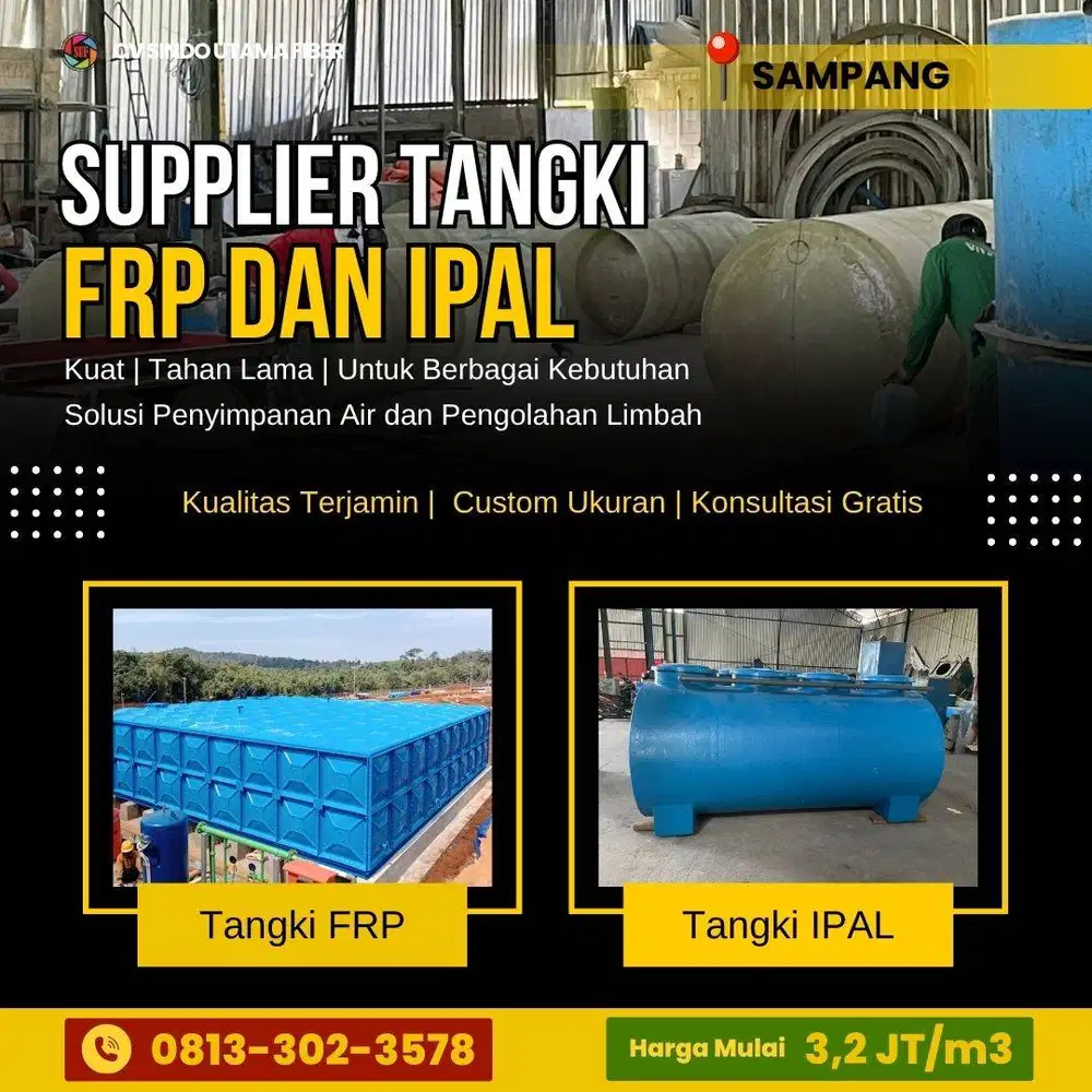 Pabrik Tangki Water Tank dan IPAL di Sampang Ready Stok