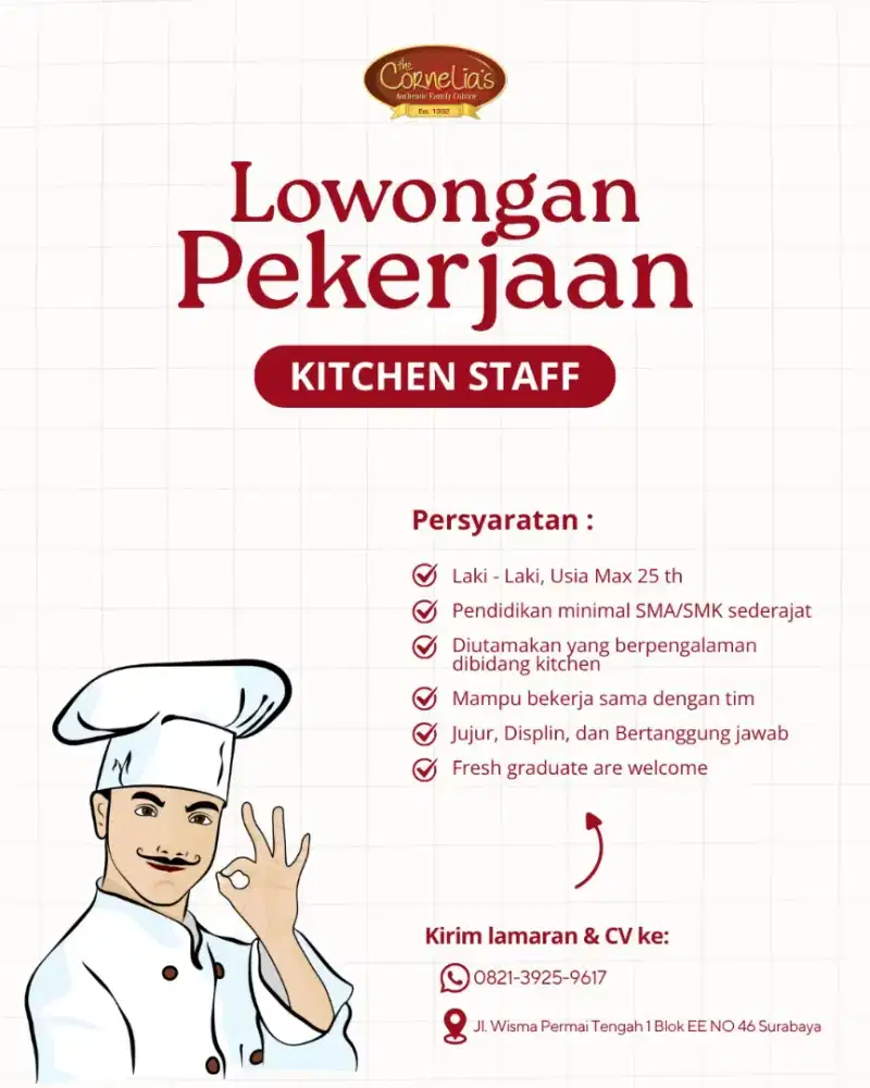 Lowongan Pekerjaan Kitchen