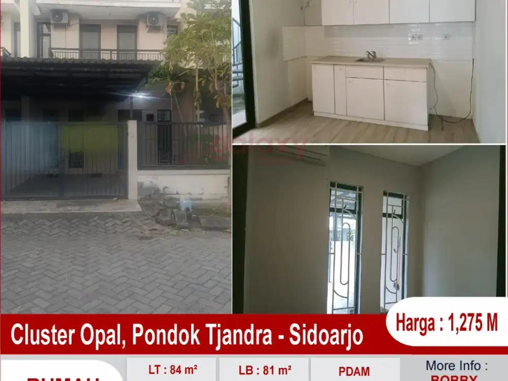 Rumah 2 Lantai Di Cluster Opal Pondok Tjandra Sidoarjo