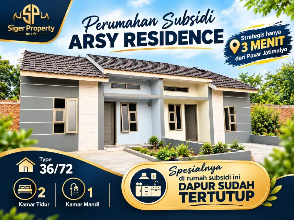 Rumah Subsidi Booking 5 Juta Di Jatimulyo Dekat Pasar