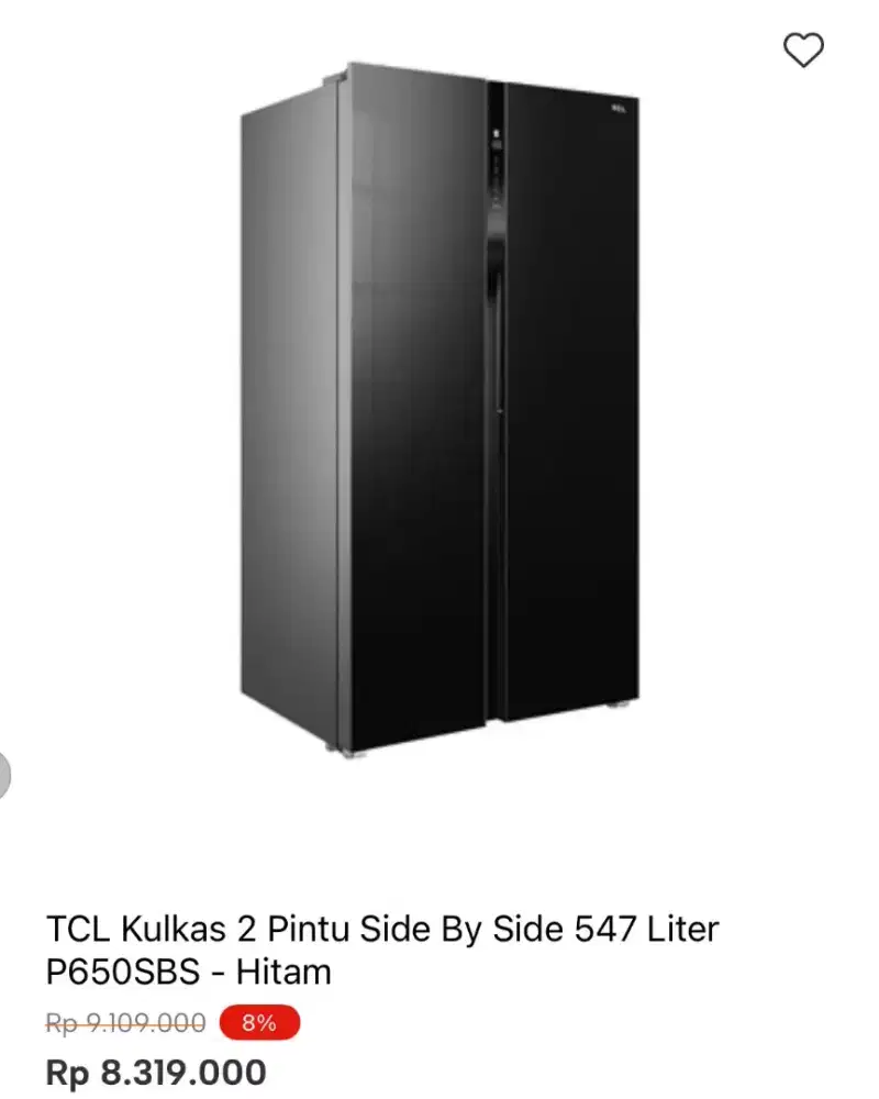 KULKAS SBS TCL 547 LITER P650SBS
