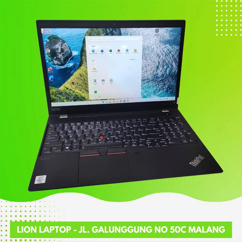 SSD 512GB i7 gen 10 Double VGA Lenovo Thinkpad T15 [23|10]
