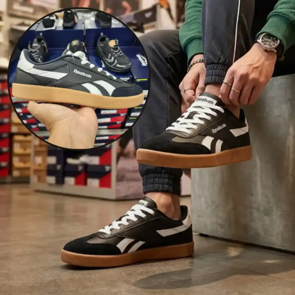 Sepatu Reebok ORIGINAL SMASH EDGE S Unisex Black Gum