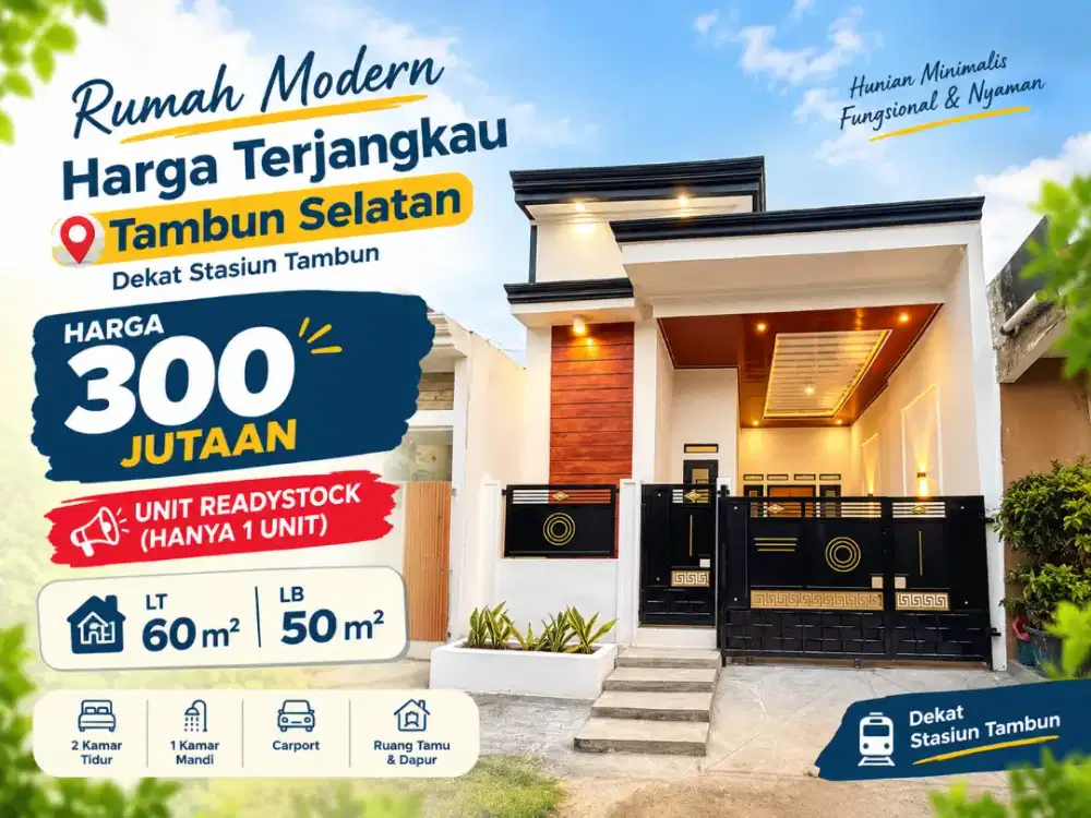 Rumah Cantik Siap Huni di Tambun Selatan