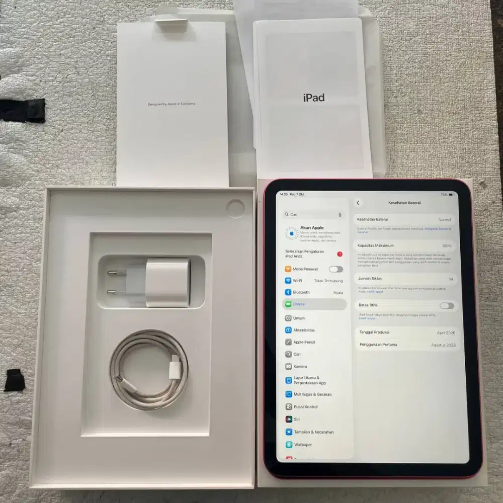 iPad (A16) Wi-Fi iBox PA/A Warna Pink 128GB