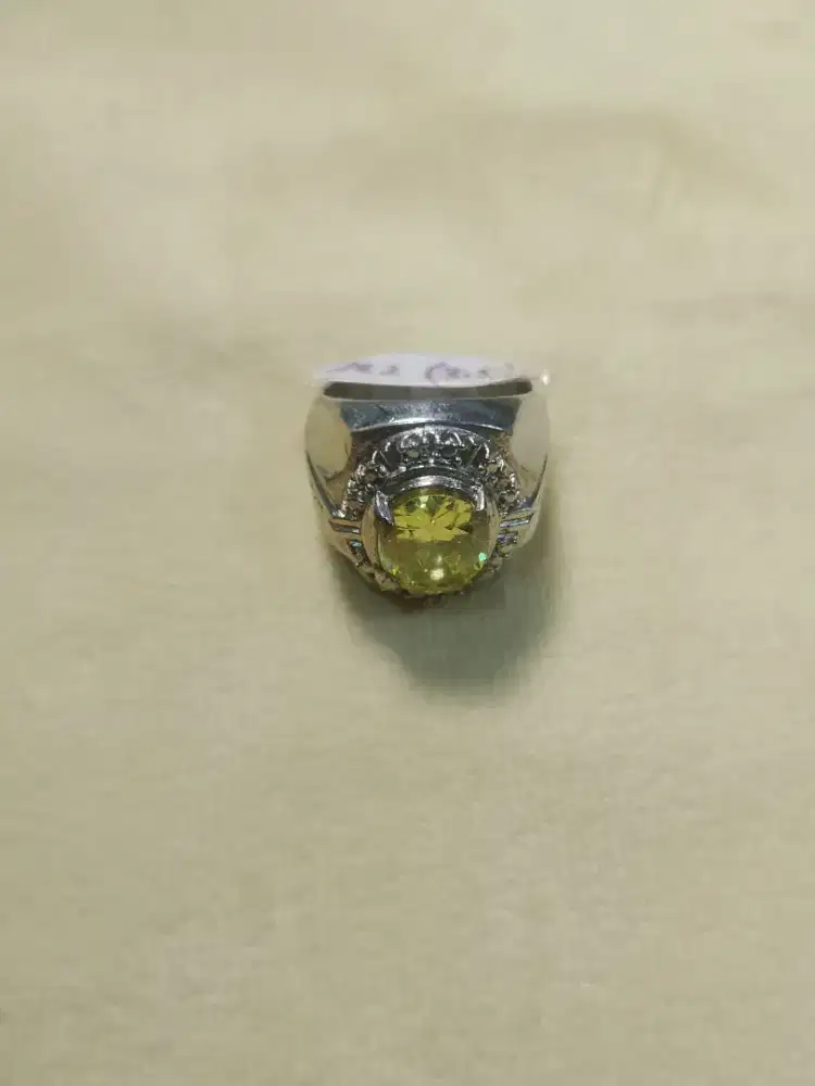 Cincin batu akik Quarz Citrine