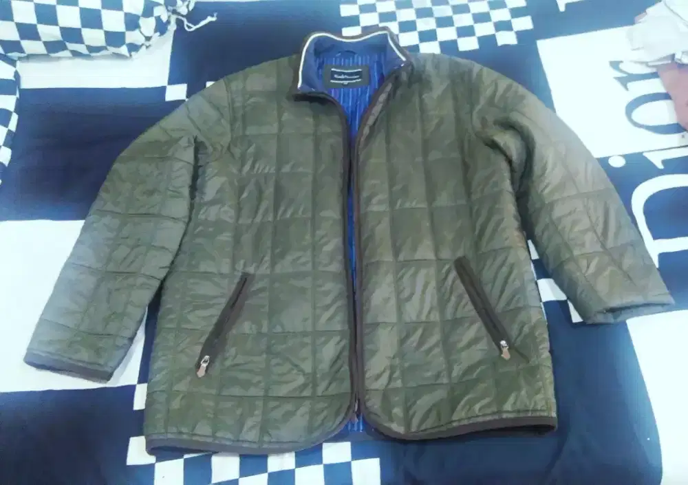 Jaket green army LL parasut bolak balik bisa