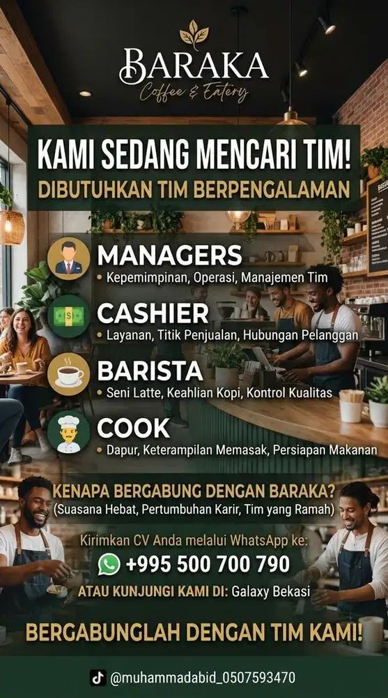Manager , Barista , cook