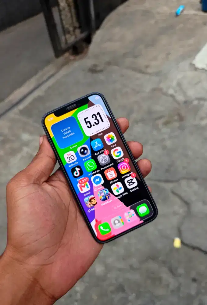 Iphone 12 mini fulset siap pakai