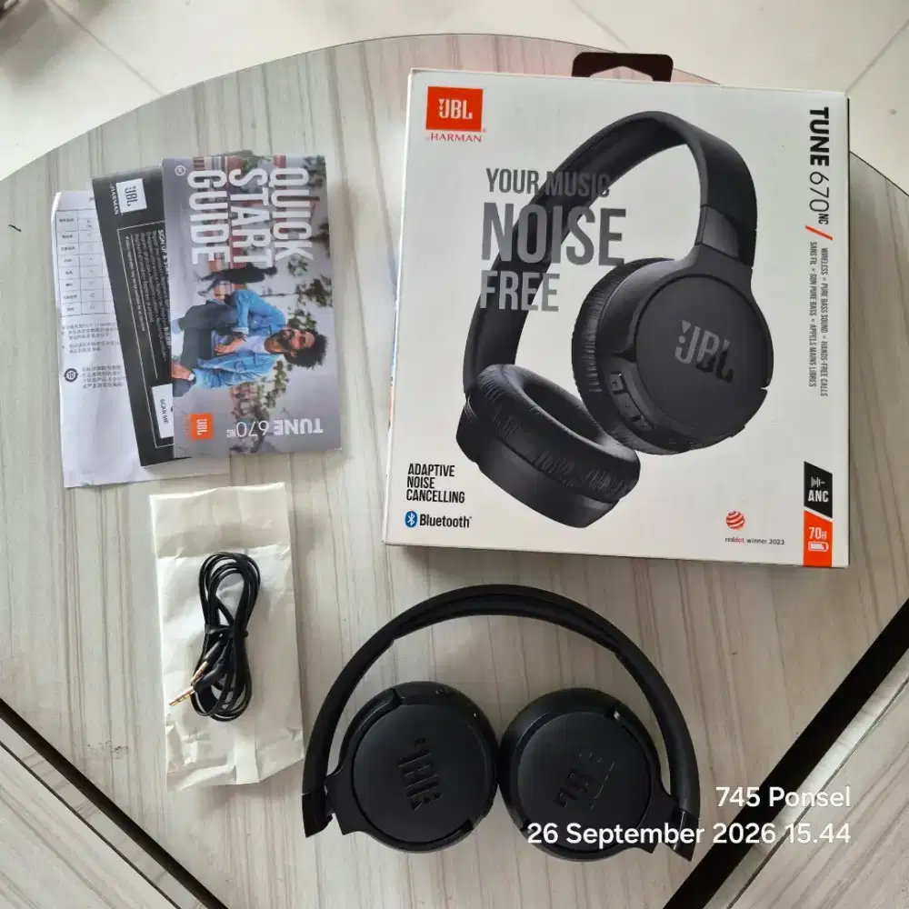 HEADPHONE JBL TUNE 670 NC ORIGINAL FULLSET SUPER MULUS NO MINUS