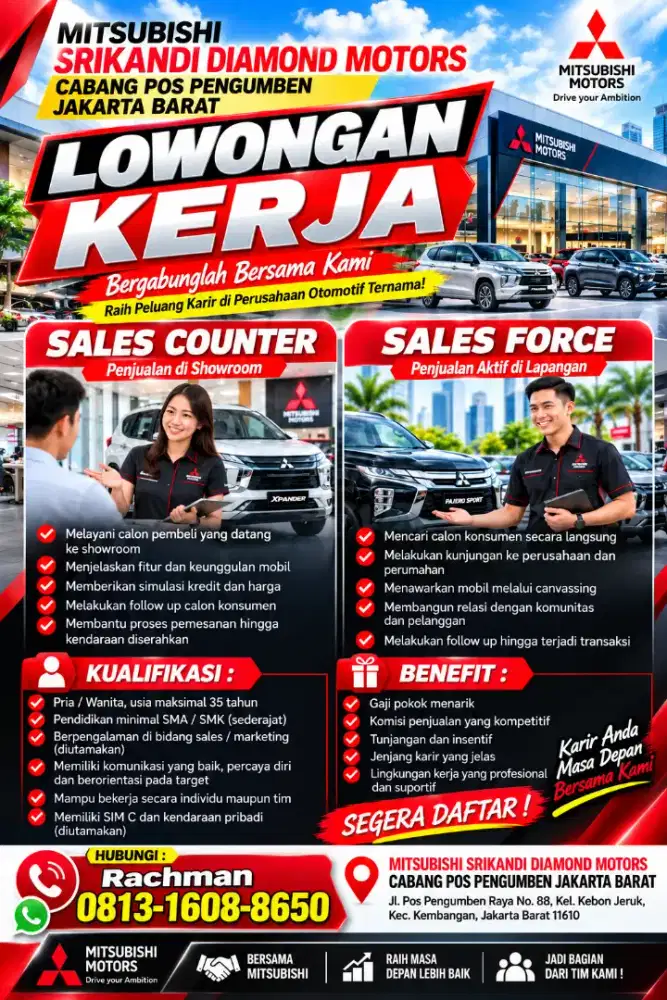 LOWONGAN KERJA SALES OTOMOTIF
