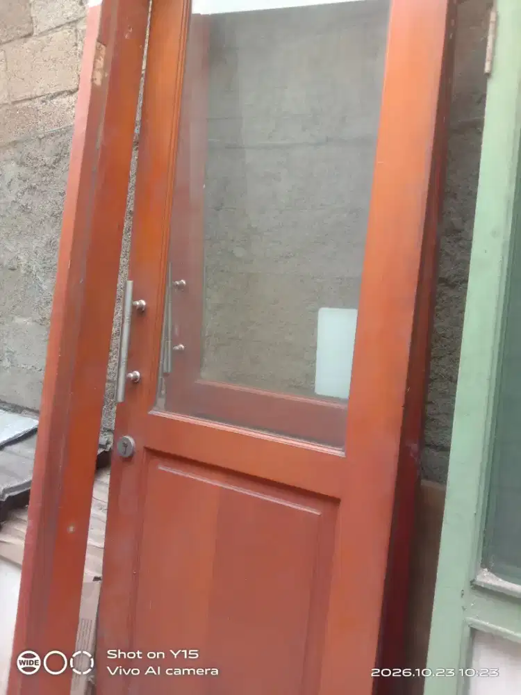 Jual pintu kaca pintu dabeull pintu kupu kupu+kusen