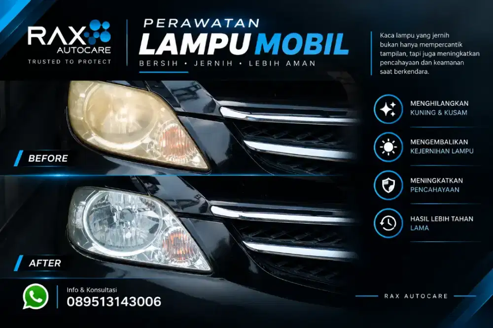 POLES LAMPU HEADLAMP MOBIL ..