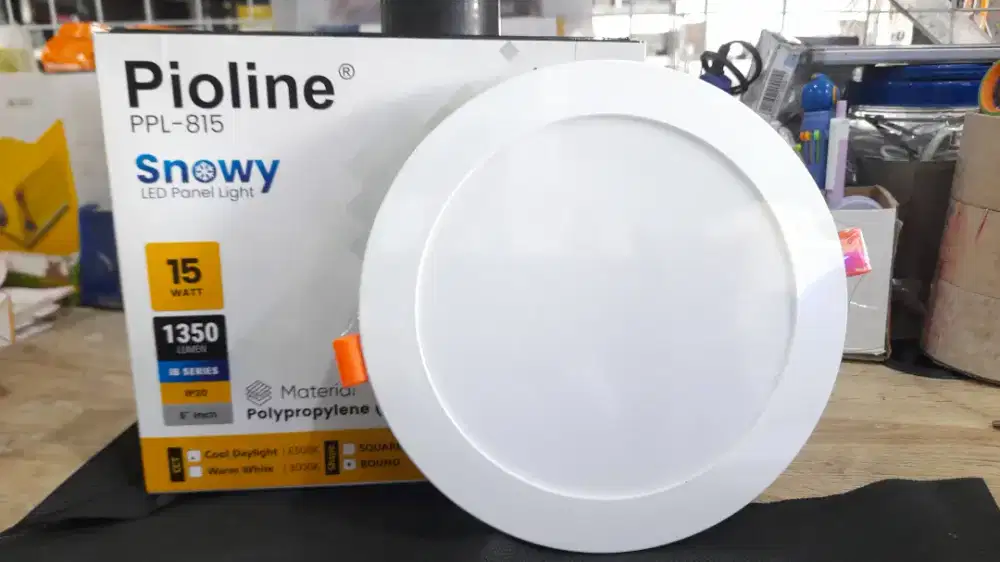 Lampu LED Panel Downlight 15W 6 Inch Bulat (Putih / Snowy)