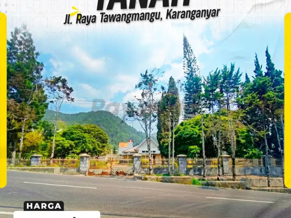 Dijual Tanah Strategis di Jl. Raya Tawangmangu, Karanganyar